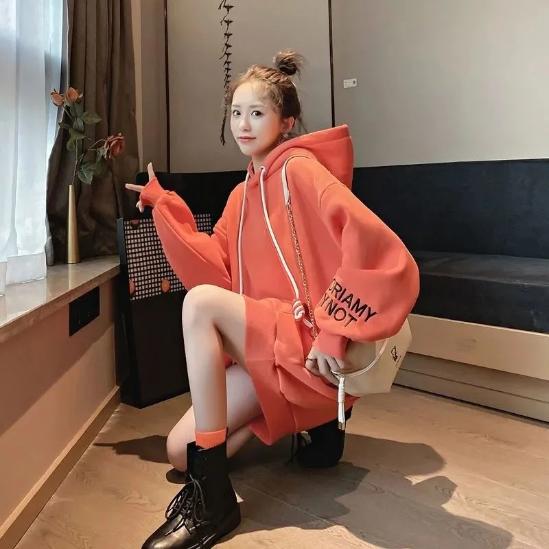 Streetwear Fleece Hooded Dress - огляд і ціна Winter Clothing Drawing