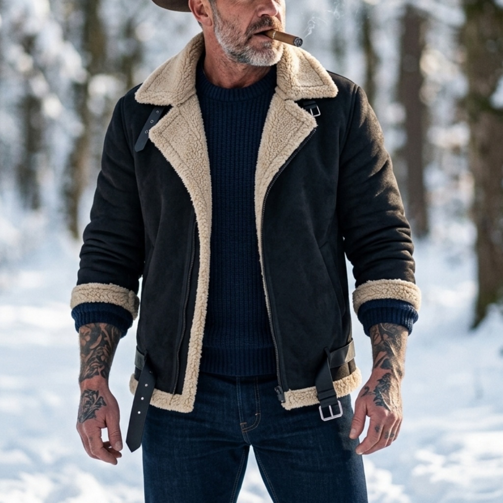 Men Winter Faux Suede Jacket F - огляд і ціна Winter Clothing Hiking