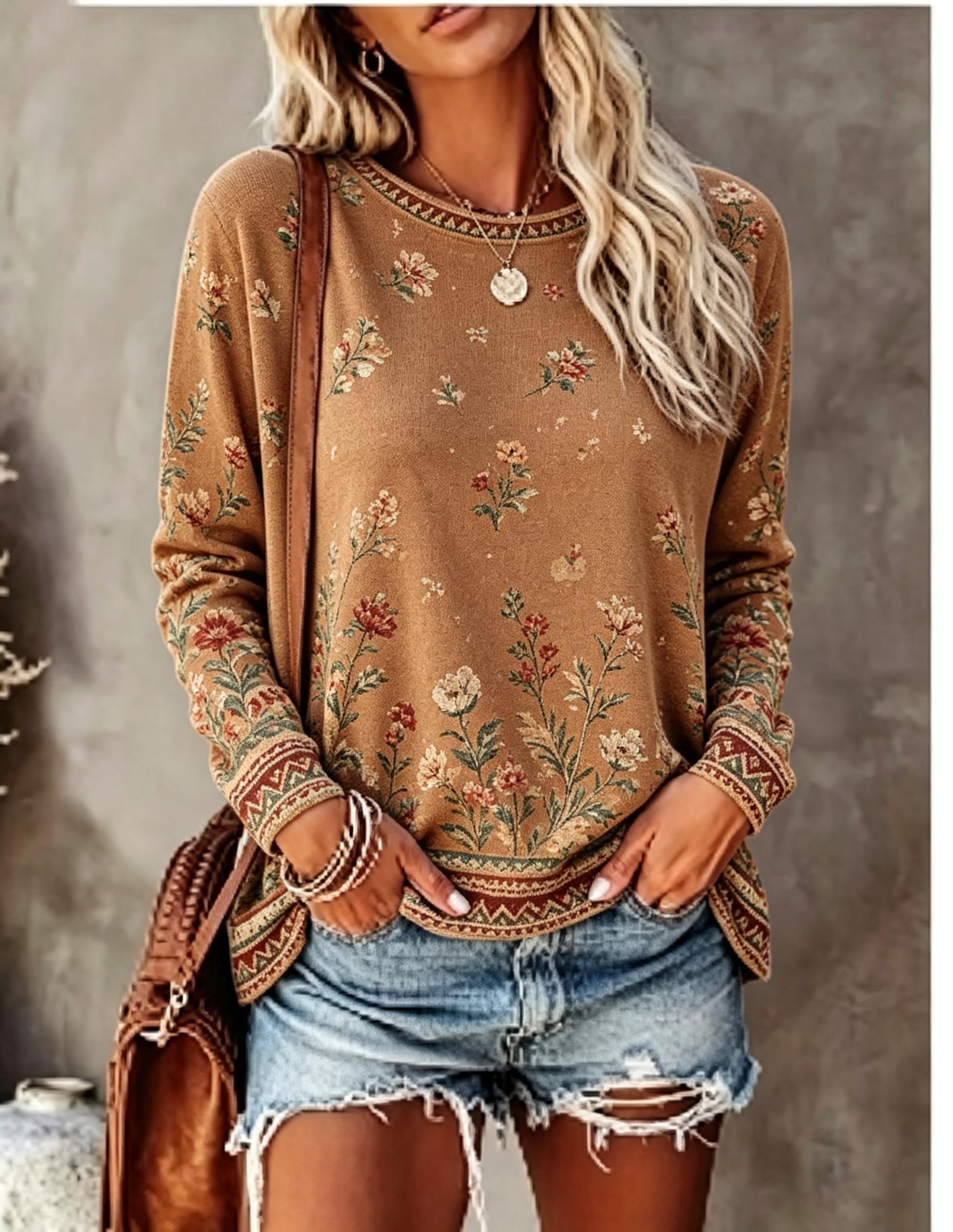 Women Crew Neck Long Sleeve T‑ - огляд і ціна Winter Clothing For Women