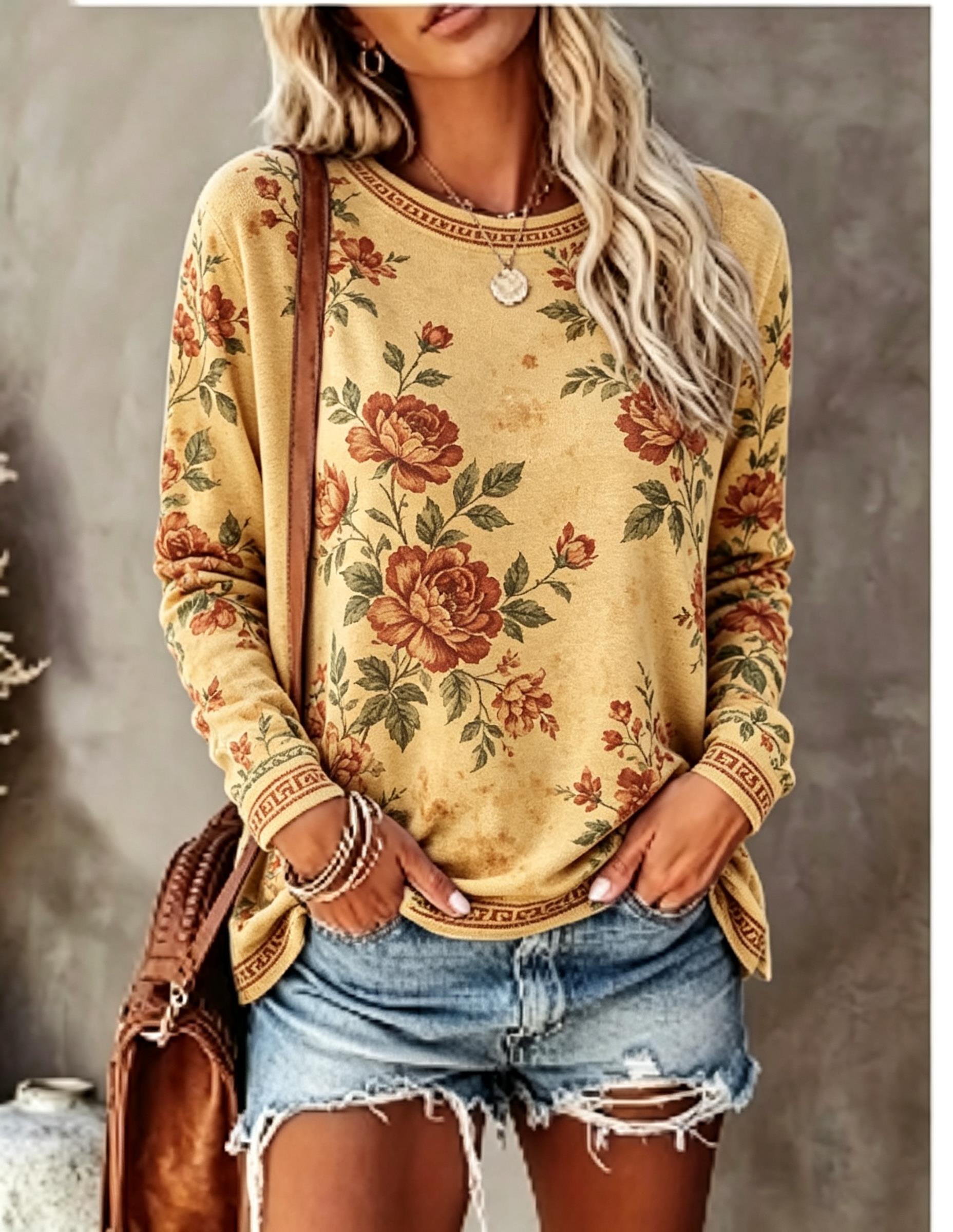 Women Crew Neck Long Sleeve T‑ - огляд і ціна Winter Clothing For Women